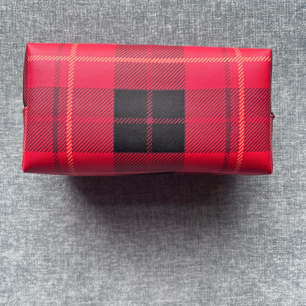 KATE SPADE | Red Plaid Boxy Pouch ♠️ - Picture 3 of 6